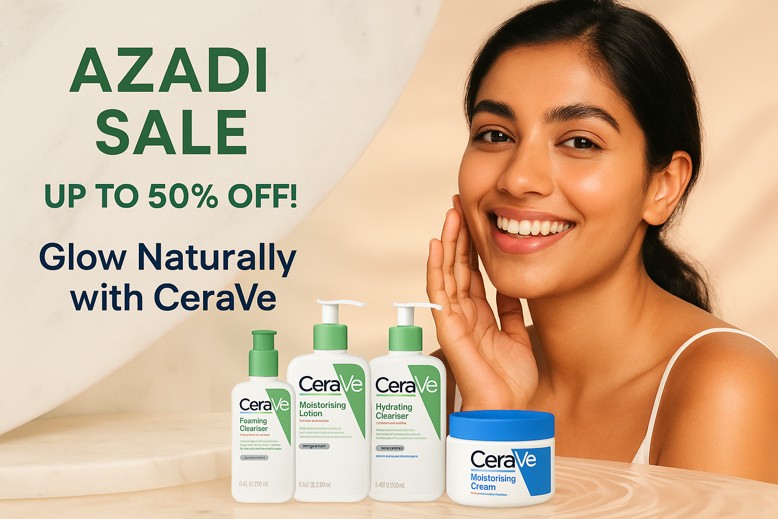 CeraVe Azadi Sale Banner