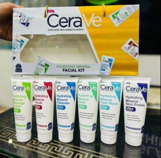 Pack Of 06 Cerave Hydrating Mineral Facial Kit | Best Quality Hydrating Mineral Facial Kit